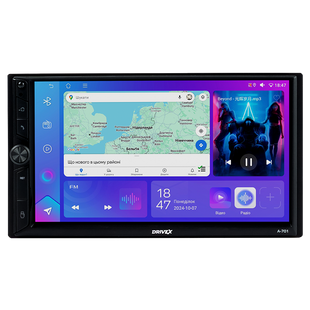 Автомобільний мультимедійний центр 2-Din 7" з бездротовим CarPlay та Android Auto - DriveX A-703 2+32 4C 4x50W(TDA7851) DR-00020715 фото