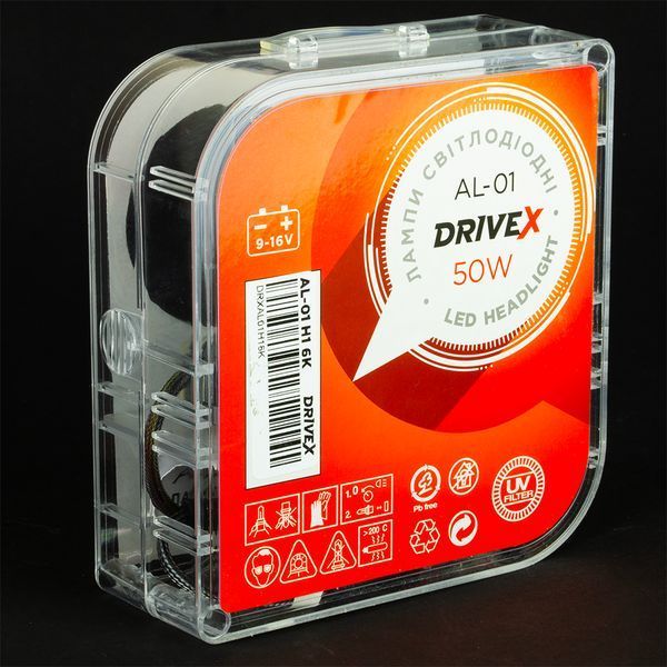 LED лампи автомобільні DriveX AL-01 H27(880) 5000K LED 50W CAN 12В DR-00000991 фото