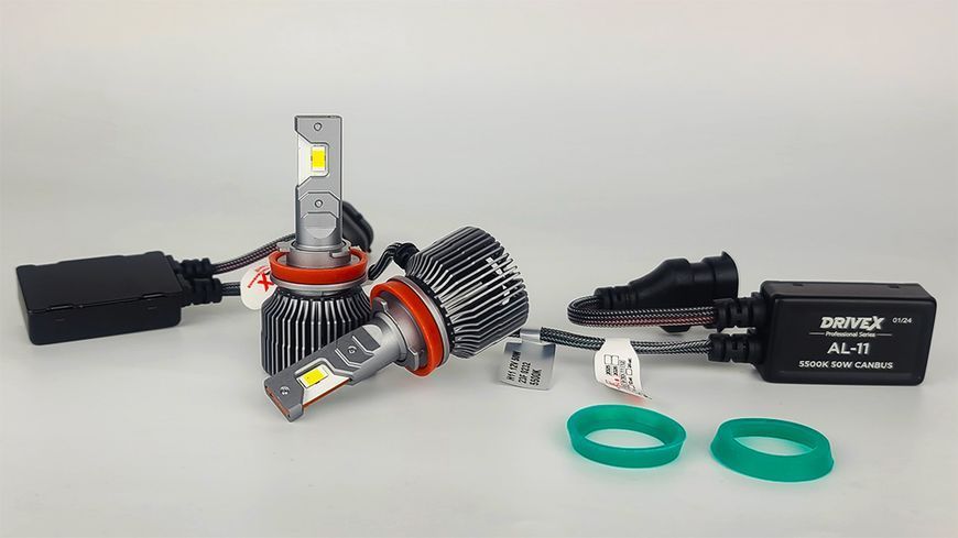 LED лампи для головного світла DriveX AL-11S H11 5500K 50W CAN к-т 2 шт. DR-00003318 фото