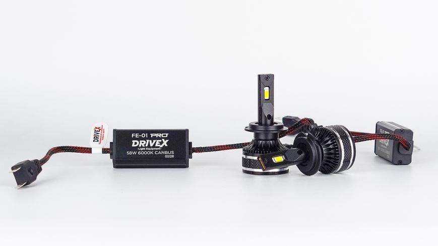 LED лампи DriveX FE-01 PRO H7 58W 6000K CAN к&ndash;т 2 шт. DR-00023588 фото