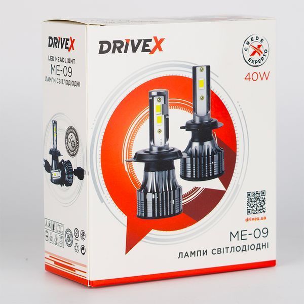 LED лампи DriveX ME-09 H27 40W 9-32V 5500K к&ndash;т 2 шт. DR-00001346 фото