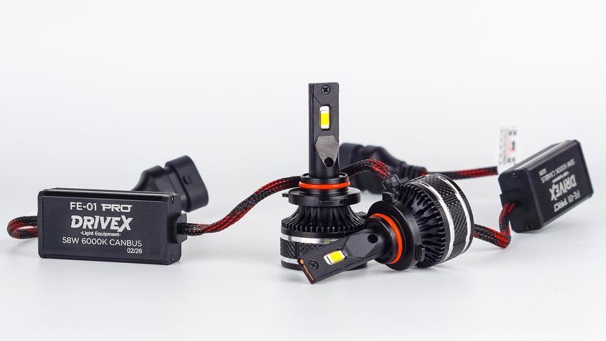 LED лампи DriveX FE-01 PRO HB4/9006 58W 6000K CAN к&ndash;т 2 шт. DR-00023591 фото