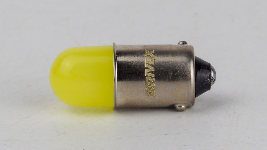 Світлодіоди в габаритні вогні. підсвітку номера та в салон DriveX T8-205 24V 0.6W 30Lm BA9S/T4W d-9mm C 1000420 фото