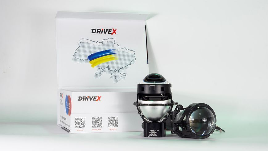 BiLED лінзи DriveX BiLED Triada 3.0"60/65W (ближнє/дальнє) 5500K DR-00023443 фото