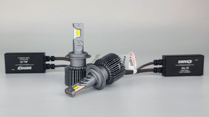 LED лампи зі зміною кольору DriveX AL-11 H7 3000K/5500K 50W DUAL CAN к-т 2 шт. DR-00001674 фото