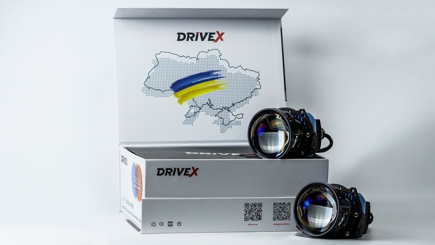 BiLED лінзи автомобільні DriveX BiLED City 3.0" 60/70W 6K 3xLED - модуль ближнього/дальнього світла DR-00002537 фото