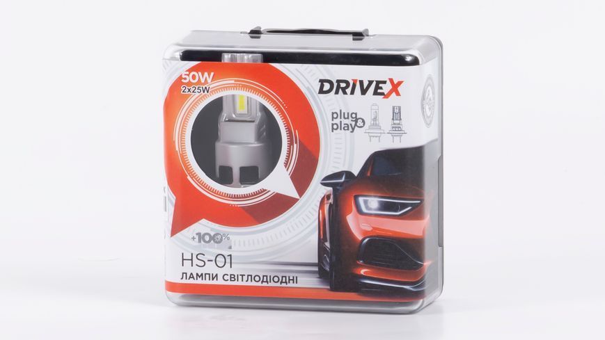 LED лампи DriveX HS-01 HB4(9006) 25W 6000K комплект 2 шт. DR-00003328 фото