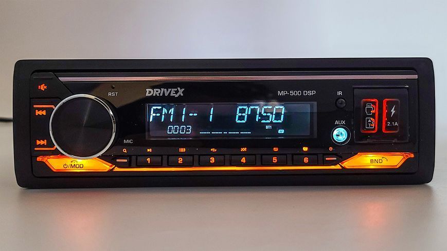 Автомагнітола 1-Din DriveX MP-500 DSP 4x50W BT/APP/RDS/ЗУ-2.1А DR-00001164 фото