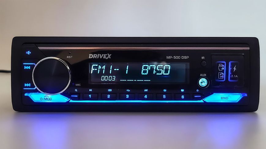 Автомагнітола 1-Din DriveX MP-500 DSP 4x50W BT/APP/RDS/ЗУ-2.1А DR-00001164 фото