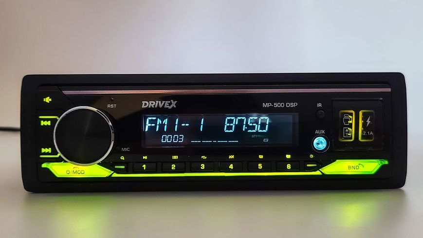 Автомагнітола 1-Din DriveX MP-500 DSP 4x50W BT/APP/RDS/ЗУ-2.1А DR-00001164 фото