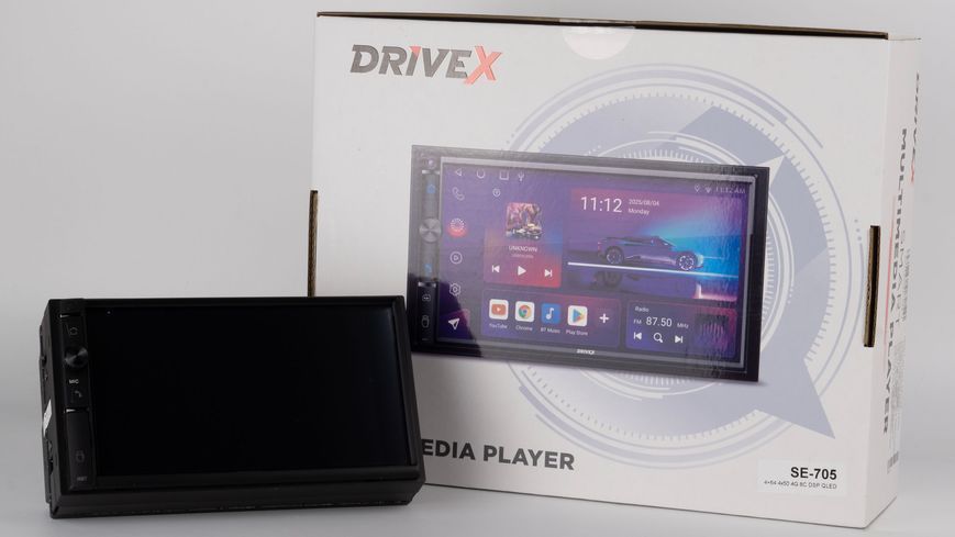 Мультимедійна система DriveX SE-705 2DIN Android 7" QLED 4/64 4G DSP 8-Core 4&times;50W (TDA7851) з бездротовим CarPlay та Android Auto DR-00023788 фото