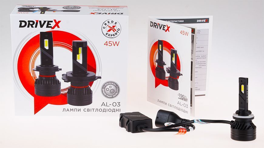 LED лампи автомобільні DriveX AL-03 H27(880) 5000K LED 45W CAN 12-24В DR-00001027 фото
