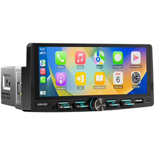 Автомобільний мультимедійний центр 1-Din 7" з бездротовим CarPlay та Android Auto - DriveX LNX-7100 1-Din 7" CarPlay 4x45W Linux Buttons DR-00003033 фото