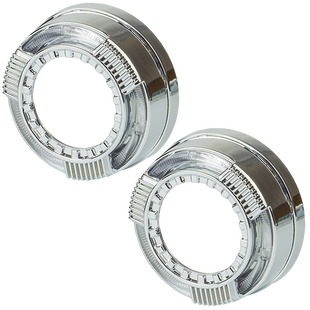 Маска декоративна для автомобільних фар DriveX MS A-101 3.0" Silver White з вбудованою підсвіткою DR-00002483 фото