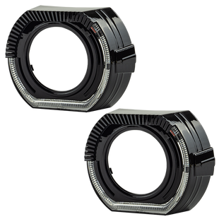 Маска декоративна для автомобільних фар DriveX MS A-103 3.0" Black White з вбудованою підсвіткою DR-00002487 фото