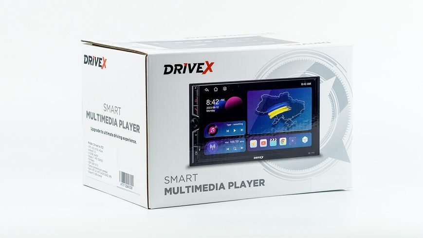 Автомобільний мультимедійний центр 2-Din 7" з бездротовим CarPlay та Android Auto - DriveX A-701 2-Din 7" 4xCores 2/32GB 4x45W Android 10.0 DR-00003156 фото