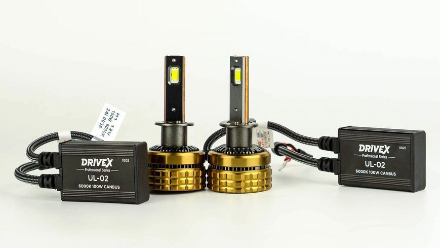 LED лампи DriveX UL-02 H1 6000K 100W CAN (комплект 2 шт.) DR-00002567 фото