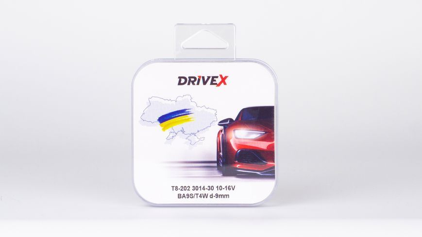 Світлодіоди в габаритні вогні. Підсвітку номера та салона DriveX T8-202 3014-30 10-16V BA9S/T4W d-9mm к-т. DR-00003385 фото