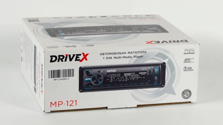 Автомагнітола 1-Din DriveX MP-121 2,1A 4х49Вт DR-00020727 фото