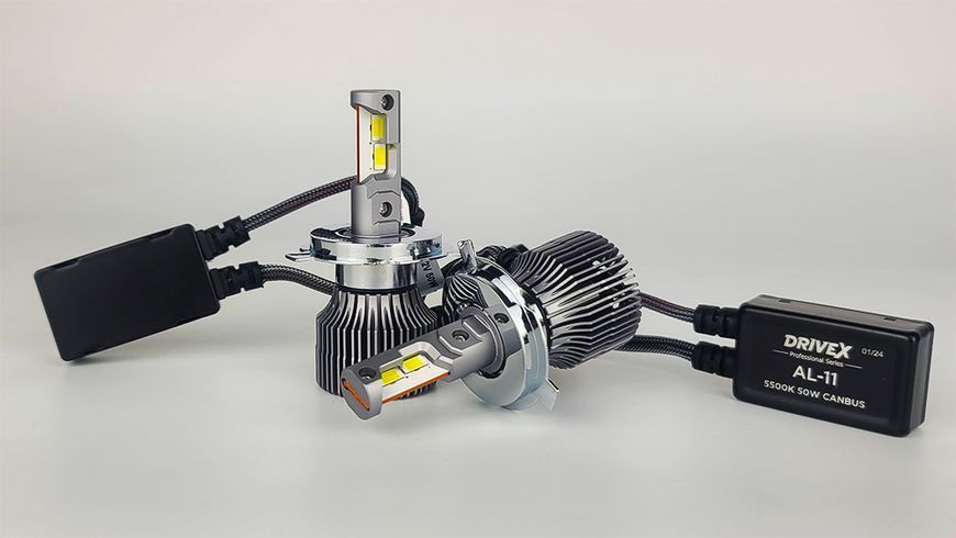 LED лампи для головного світла DriveX AL-11S H4/H19 5500K 50W CAN к-т 2 шт. DR-00003332 фото
