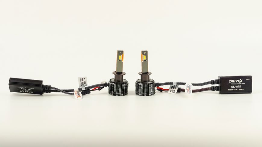 DriveX UL-01S H11/H8/H9 LED-лампи автомобільні, 65 Вт, 5500K, CANBUS, 2 шт. DR-00003321 фото