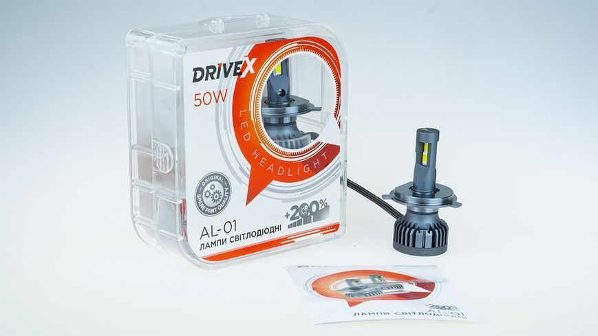 LED лампи автомобільні DriveX AL-01 H4 H/L 6000K LED 50W CAN 12В DR-00000995 фото