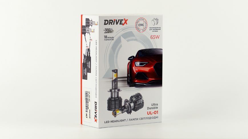 DriveX UL-01 H7/H18 LED-лампи автомобільні, 65 Вт, 5500K, CANBUS, 2 шт. DR-00003214 фото