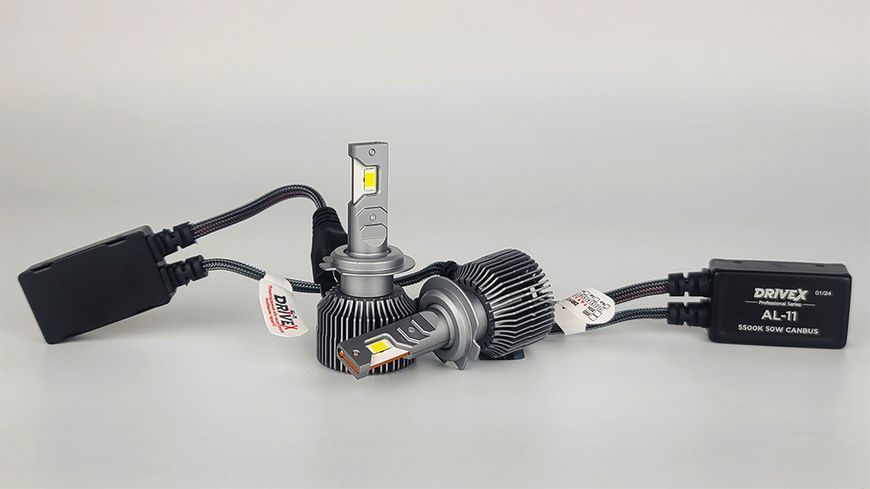 LED лампи автомобільні DriveX AL-11 H7 5.5K 50W 9-36V DR-00001288 фото