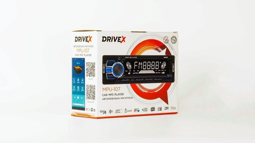 Автомагнітола 1-Din DriveX MPU-107 4х45Вт BT APP DR-00002423 фото